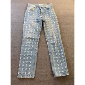 Isabel Marant Etoile Size 34 Womens Light Wash Floral Jeans